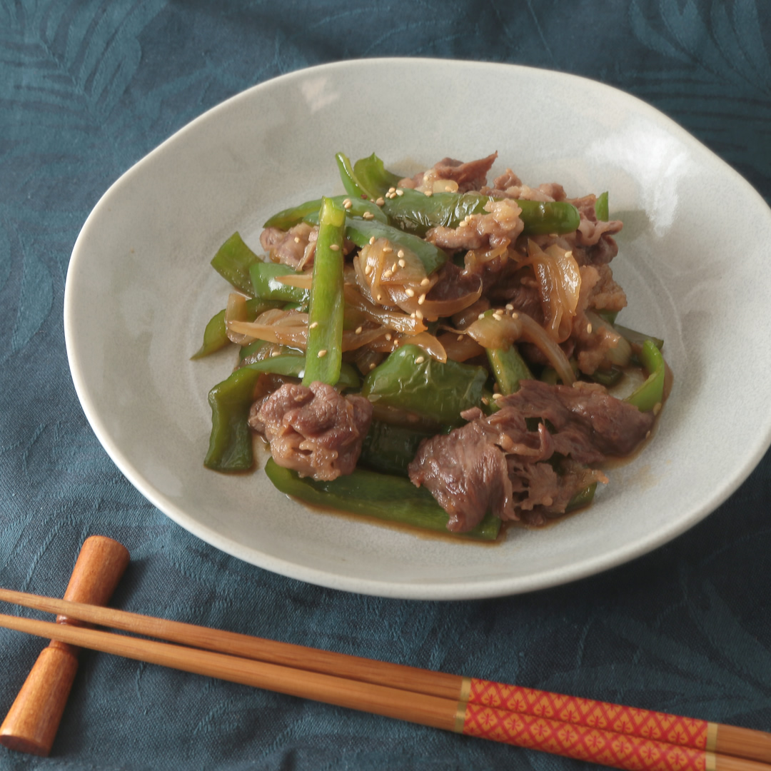 ミネラル醗酵ドリンクが美味しい、牧野さん家の牛肉とピーマンの炒め物
