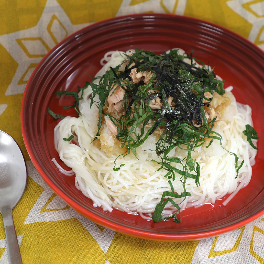 長谷川さん家のおろしツナの和風パスタ風