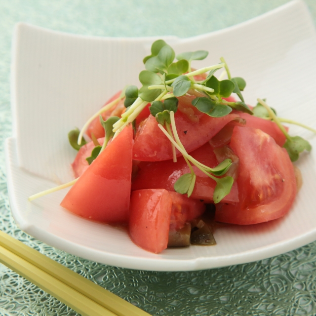 簡単レシピ愛好家さんのトマトとザーサイのあえもの