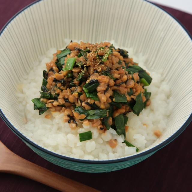 簡単レシピ愛好家さんの納豆とニラのおかゆ